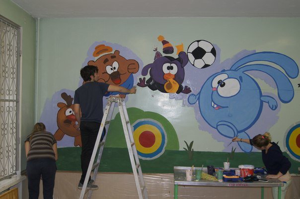 Юные художники украшают детские сады Волгограда радугой, фото-2