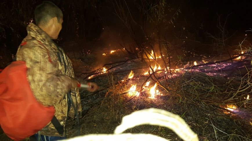 Пожар в Серафимовичском районе местные жители тушили своими силами, фото-1